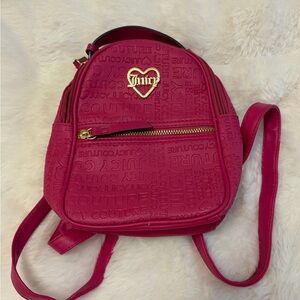 Juicy Couture Fuchsia Embossed mini Backpack